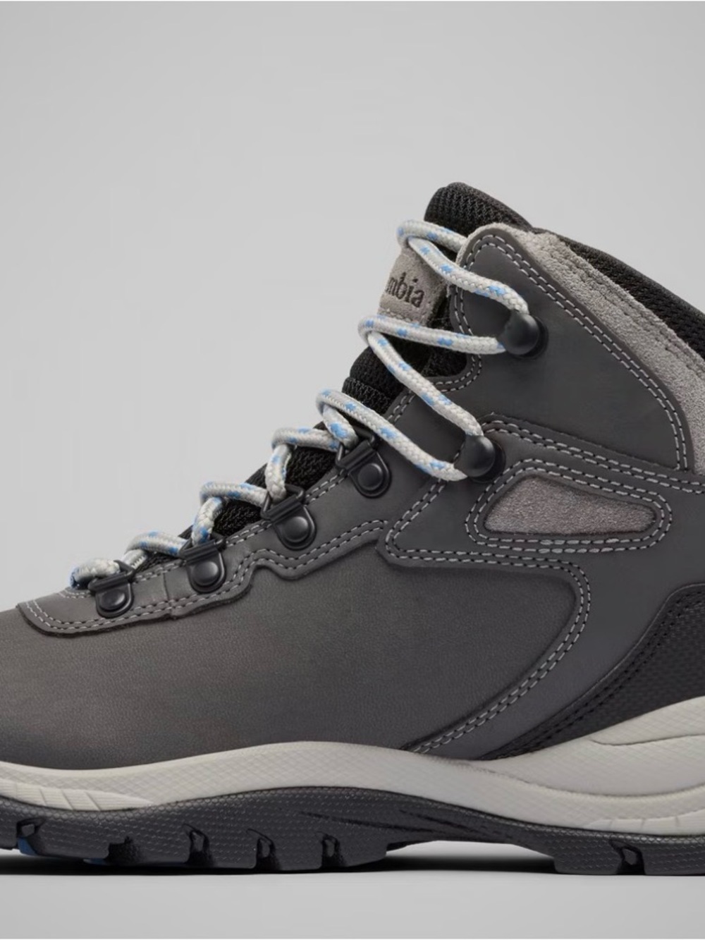 Columbia Gray Hiking Boot with Light Blue Laces - Picture 4 of 7